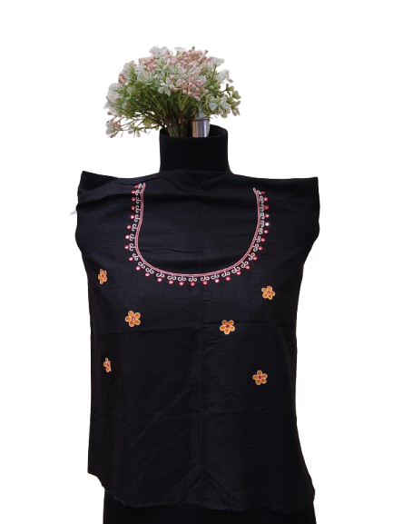 Handpainted Elegance: Madhubani Blouse Piece on Half Tussar Silk
